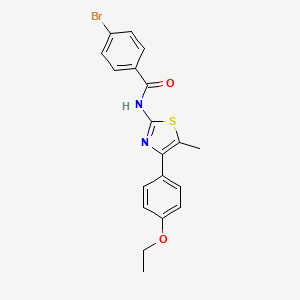 molecular formula C19H17BrN2O2S B3695832 4-bromo-N-[4-(4-ethoxyphenyl)-5-methyl-1,3-thiazol-2-yl]benzamide 