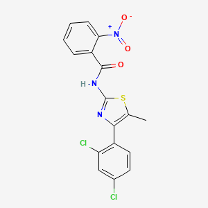 N-[4-(2,4-dichlorophenyl)-5-methyl-1,3-thiazol-2-yl]-2-nitrobenzamide