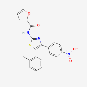 N-[5-(2,4-dimethylphenyl)-4-(4-nitrophenyl)-1,3-thiazol-2-yl]-2-furamide