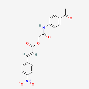 2-[(4-acetylphenyl)amino]-2-oxoethyl 3-(4-nitrophenyl)acrylate