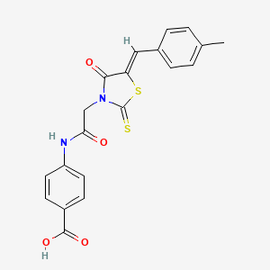 4-({[5-(4-methylbenzylidene)-4-oxo-2-thioxo-1,3-thiazolidin-3-yl]acetyl}amino)benzoic acid