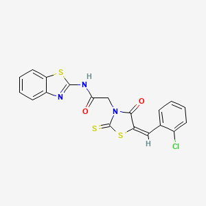 N-1,3-benzothiazol-2-yl-2-[5-(2-chlorobenzylidene)-4-oxo-2-thioxo-1,3-thiazolidin-3-yl]acetamide