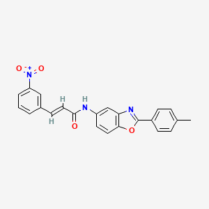 (E)-N-[2-(4-methylphenyl)-1,3-benzoxazol-5-yl]-3-(3-nitrophenyl)prop-2-enamide