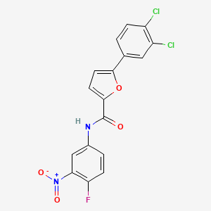 molecular formula C17H9Cl2FN2O4 B3696034 5-(3,4-dichlorophenyl)-N-(4-fluoro-3-nitrophenyl)furan-2-carboxamide 