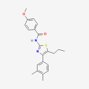 N-[4-(3,4-dimethylphenyl)-5-propyl-1,3-thiazol-2-yl]-4-methoxybenzamide