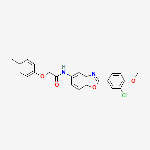 molecular formula C23H19ClN2O4 B3696045 N-[2-(3-chloro-4-methoxyphenyl)-1,3-benzoxazol-5-yl]-2-(4-methylphenoxy)acetamide 