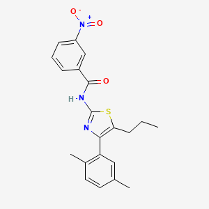 N-[4-(2,5-dimethylphenyl)-5-propyl-1,3-thiazol-2-yl]-3-nitrobenzamide