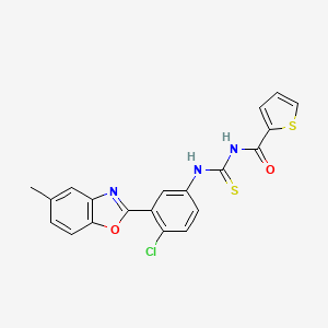 N-({[4-chloro-3-(5-methyl-1,3-benzoxazol-2-yl)phenyl]amino}carbonothioyl)-2-thiophenecarboxamide