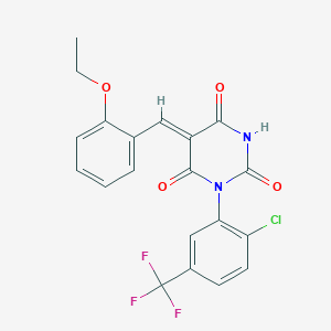 1-[2-chloro-5-(trifluoromethyl)phenyl]-5-(2-ethoxybenzylidene)-2,4,6(1H,3H,5H)-pyrimidinetrione