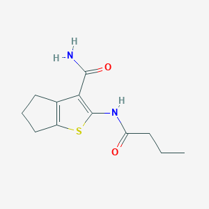 2-butanamido-4H,5H,6H-cyclopenta[b]thiophene-3-carboxamide