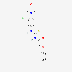 molecular formula C20H22ClN3O3S B3696070 N-({[3-chloro-4-(4-morpholinyl)phenyl]amino}carbonothioyl)-2-(4-methylphenoxy)acetamide 