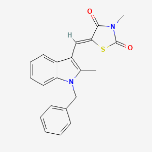 5-[(1-benzyl-2-methyl-1H-indol-3-yl)methylene]-3-methyl-1,3-thiazolidine-2,4-dione