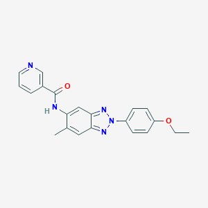 N-[2-(4-ethoxyphenyl)-6-methyl-2H-benzotriazol-5-yl]pyridine-3-carboxamide