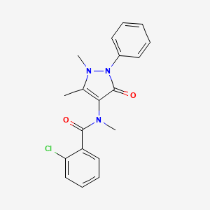 2-chloro-N-(1,5-dimethyl-3-oxo-2-phenyl-2,3-dihydro-1H-pyrazol-4-yl)-N-methylbenzamide