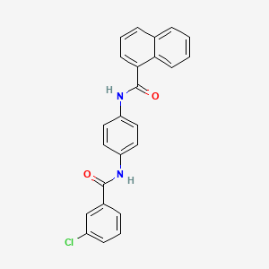 N-{4-[(3-chlorobenzoyl)amino]phenyl}-1-naphthamide