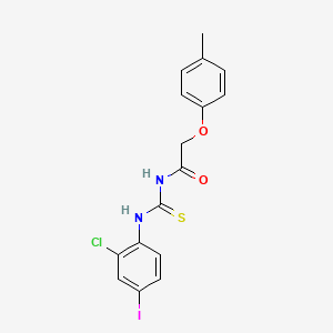 N-{[(2-chloro-4-iodophenyl)amino]carbonothioyl}-2-(4-methylphenoxy)acetamide