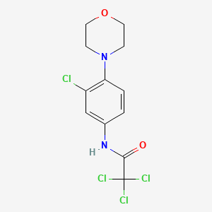 2,2,2-trichloro-N-[3-chloro-4-(4-morpholinyl)phenyl]acetamide