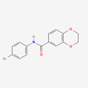 molecular formula C15H12BrNO3 B3696194 N-(4-bromophenyl)-2,3-dihydro-1,4-benzodioxine-6-carboxamide 