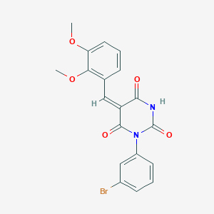 1-(3-bromophenyl)-5-(2,3-dimethoxybenzylidene)-2,4,6(1H,3H,5H)-pyrimidinetrione