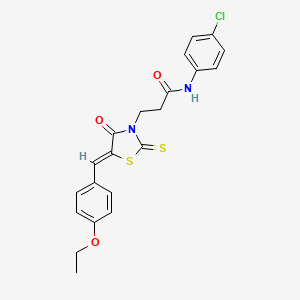 N-(4-chlorophenyl)-3-[5-(4-ethoxybenzylidene)-4-oxo-2-thioxo-1,3-thiazolidin-3-yl]propanamide