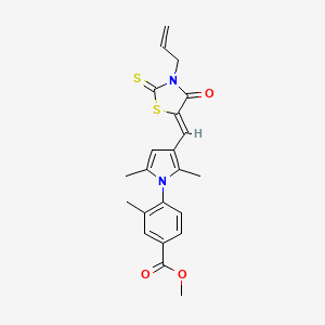 methyl 4-{3-[(3-allyl-4-oxo-2-thioxo-1,3-thiazolidin-5-ylidene)methyl]-2,5-dimethyl-1H-pyrrol-1-yl}-3-methylbenzoate