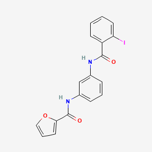 molecular formula C18H13IN2O3 B3696229 N-{3-[(2-iodobenzoyl)amino]phenyl}-2-furamide 