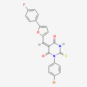 1-(4-bromophenyl)-5-{[5-(4-fluorophenyl)-2-furyl]methylene}-2-thioxodihydro-4,6(1H,5H)-pyrimidinedione