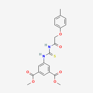 molecular formula C20H20N2O6S B3696244 dimethyl 5-[({[(4-methylphenoxy)acetyl]amino}carbonothioyl)amino]isophthalate 