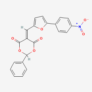 5-{[5-(4-nitrophenyl)-2-furyl]methylene}-2-phenyl-1,3-dioxane-4,6-dione