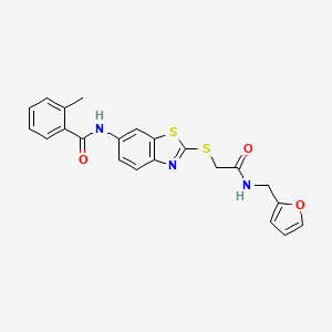 N-[2-({2-[(2-furylmethyl)amino]-2-oxoethyl}thio)-1,3-benzothiazol-6-yl]-2-methylbenzamide