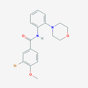 3-bromo-4-methoxy-N-[2-(4-morpholinyl)phenyl]benzamide