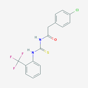 2-(4-chlorophenyl)-N-({[2-(trifluoromethyl)phenyl]amino}carbonothioyl)acetamide