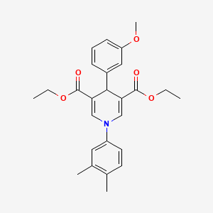 3,5-DIETHYL 1-(3,4-DIMETHYLPHENYL)-4-(3-METHOXYPHENYL)-1,4-DIHYDROPYRIDINE-3,5-DICARBOXYLATE