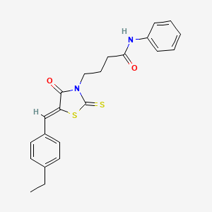 4-[5-(4-ethylbenzylidene)-4-oxo-2-thioxo-1,3-thiazolidin-3-yl]-N-phenylbutanamide