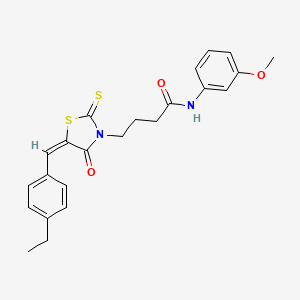 4-[5-(4-ethylbenzylidene)-4-oxo-2-thioxo-1,3-thiazolidin-3-yl]-N-(3-methoxyphenyl)butanamide