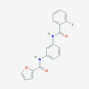 N-[3-[(2-fluorobenzoyl)amino]phenyl]furan-2-carboxamide