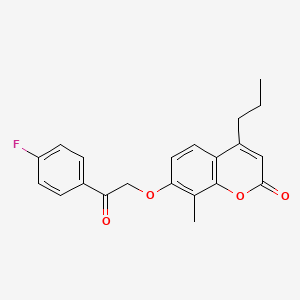 7-[2-(4-fluorophenyl)-2-oxoethoxy]-8-methyl-4-propyl-2H-chromen-2-one