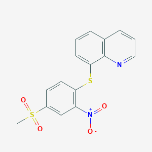 8-{[4-(methylsulfonyl)-2-nitrophenyl]thio}quinoline