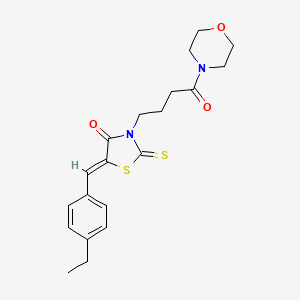 molecular formula C20H24N2O3S2 B3696427 5-(4-ethylbenzylidene)-3-[4-(4-morpholinyl)-4-oxobutyl]-2-thioxo-1,3-thiazolidin-4-one 