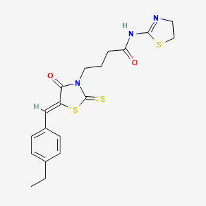 N-(4,5-dihydro-1,3-thiazol-2-yl)-4-[(5Z)-5-(4-ethylbenzylidene)-4-oxo-2-thioxo-1,3-thiazolidin-3-yl]butanamide