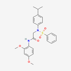 molecular formula C25H28N2O5S B3696458 N~1~-(2,4-dimethoxyphenyl)-N~2~-(4-isopropylphenyl)-N~2~-(phenylsulfonyl)glycinamide 