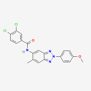 3,4-dichloro-N-[2-(4-methoxyphenyl)-6-methyl-2H-benzotriazol-5-yl]benzamide