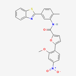 N-[5-(1,3-benzothiazol-2-yl)-2-methylphenyl]-5-(2-methoxy-4-nitrophenyl)-2-furamide