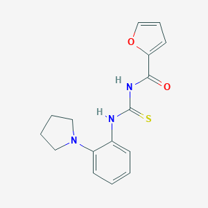 N-[(2-pyrrolidin-1-ylphenyl)carbamothioyl]furan-2-carboxamide