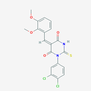 1-(3,4-dichlorophenyl)-5-(2,3-dimethoxybenzylidene)-2-thioxodihydro-4,6(1H,5H)-pyrimidinedione