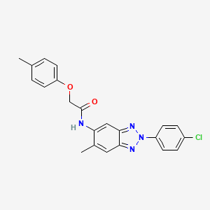 N-[2-(4-chlorophenyl)-6-methyl-2H-1,2,3-benzotriazol-5-yl]-2-(4-methylphenoxy)acetamide