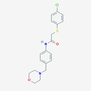 2-(4-chlorophenyl)sulfanyl-N-[4-(morpholin-4-ylmethyl)phenyl]acetamide