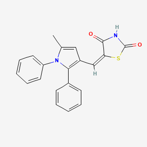 5-[(5-methyl-1,2-diphenyl-1H-pyrrol-3-yl)methylene]-1,3-thiazolidine-2,4-dione