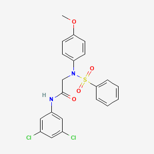 2-[N-(benzenesulfonyl)-4-methoxyanilino]-N-(3,5-dichlorophenyl)acetamide