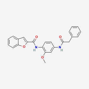 N-{2-methoxy-4-[(phenylacetyl)amino]phenyl}-1-benzofuran-2-carboxamide